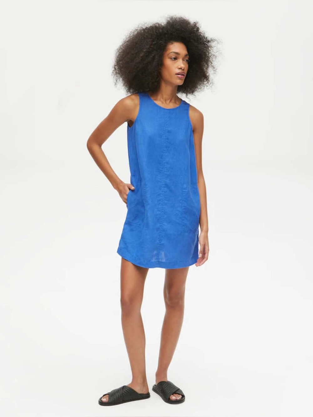 Michael Stars Delilah Sleeveless Royal Blue Shift Dress